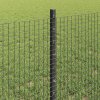 Plot s sloupkem Šedá 0,6 x 25 m Ocel a PVC 3336590