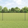 Plot s sloupkem Šedá 1 x 50 m Ocel a PVC 3336635