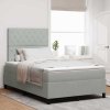 Postel s boxspringem s matrací Světle šedá 120 x 200 cm textil 3339758
