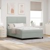 Postel s boxspringem s matrací Světle šedá 140 x 190 cm textil 3339764