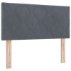 Postel s boxspringem s matrací Tmavě šedá 200 x 90 cm samet 3341505