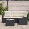 Set pohovek s polštářem 5 pcs Černá polyratan 3346707