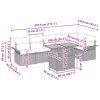 Sada zahradních pohovek s polštářem 7 pcs Šedá 3349341