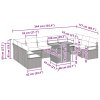 Sada zahradních pohovek s polštářem 11 pcs Šedá a hnědá 3349761