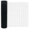 Plot s sloupkem Šedá 1,2 x 25 m Ocel a PVC 3350405