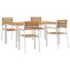 Zahradní jídelní souprava 5 pcs Hnědá Masivní akátové dřevo 3334777