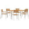 Zahradní jídelní souprava 7 pcs Hnědá Masivní akátové dřevo 3334778