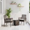 Zahradní bistro set 3 pcs Hnědá polyratan 3334956