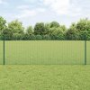 Plot s sloupkem Zelená 0,8 x 10 m Ocel a PVC 3336441
