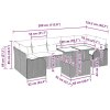 Sada zahradních pohovek s polštářem 8 pcs Béžová polyratan 3348416