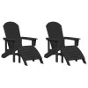 Zahradní křeslo 2 pcs Černá 83 x 74 x 92 cm Polyethylen 3335844