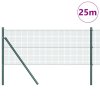 Plotový sloupek. Zelená 25 x 0,6 m (19 x 19 mm síť) Ocel a PVC 3351719
