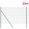 Plotový sloupek. Zelená 25 x 1,6 m (25 x 25 mm síť) Ocel a PVC 3351743