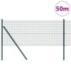 Plotový sloupek. Zelená 50 x 0,4 m (12 x 12 mm síť) Ocel a PVC 3351744