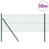 Plotový sloupek. Zelená 50 x 0,8 m (19 x 19 mm síť) Ocel a PVC 3351758