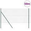 Plotový sloupek. Zelená 50 x 1,4 m (25 x 25 mm síť) Ocel a PVC 3351771