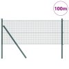 Plotový sloupek. Zelená 100 x 0,4 m (síť 12 x 12 mm) Ocel a PVC 3351774