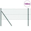 Plotový sloupek. Zelená 100 x 0,5 m (25 x 25 mm síť) Ocel a PVC 3351781