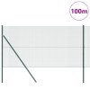 Plotový sloupek. Zelená 100 x 1 m (12 x 12 mm síť) Ocel a PVC 3351790