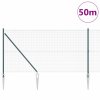 Plotový sloupek. Zelená 50 x 1 m (19 x 19 mm síť) Ocel a PVC 3352117