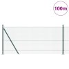 Plotový sloupek. Zelená 100 x 1 m (12 x 12 mm síť) Ocel a PVC 3352500