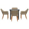 Zahradní jídelní souprava s polštářem 5 pcs Béžová polyratan 3261699