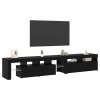 TV skříně 2 pcs Černý dub 290 x 36.5 x 40 cm Kompozitní dřevo 3332526