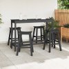Zahradní barová souprava 4 pcs Černá HDPE 3335805