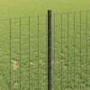 Plot s sloupkem Šedá 1 x 10 m Ocel a PVC 3336073