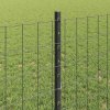 Plot s sloupkem Šedá 0,8 x 25 m Ocel a PVC 3336101