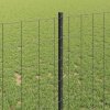 Plot s sloupkem Šedá 1 x 25 m Ocel a PVC 3336112