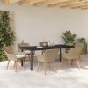 Zahradní jídelní souprava s polštářem 7 pcs Béžová polyratan 3261703