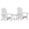 Zahradní lounge nábytek 3 pcs Bílá 38 x 38 x 46 cm Polyethylen 3335830