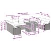 Sada zahradních pohovek s polštářem 11 pcs béžová a světle šedá 3349510