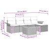 Sada zahradních pohovek s úložištěm 6 pcs Béžová Poly ratan 3359449