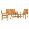 Zahradní lounge set 4 pcs Hnědá Masivní akátové dřevo 3154127