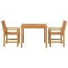 Zahradní jídelní souprava 3 pcs Hnědá Masivní akátové dřevo 3154104