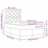 Postel s boxspringem s matrací Tmavě šedá 120 x 190 cm samet 3339885