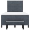 Postel s boxspringem s matrací Tmavě šedá 120 x 190 cm samet 3344565