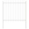 Zahradní plot Bílá 8.5 x 1.5 m Práškově lakovaná ocel 3334102