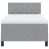 Postel boxspring s matrací Světle šedá 90 x 190 cm textil 3338727