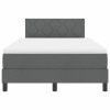 Postel boxspring s matrací Tmavě šedá 120 x 190 cm textil 3338749