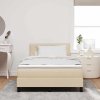 Postel boxspring s matrací s čelo Krémová 120 x 200 cm textil 3338760