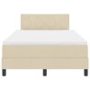 Postel boxspring s matrací s čelo Krémová 120 x 200 cm textil 3338760