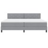 Postel boxspring s matrací Světle šedá 200 x 200 cm textil 3338790