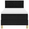 Postel s boxspringem s matrací s čelo Černá 80 x 200 cm textil 3338953