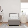 Postel s boxspringem s matrací s čelo Taupe 80 x 200 cm textil 3338955