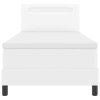 Rám postele s matrací s matrací Bílá 90 x 200 cm Umělá kůže 3339033