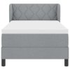 Postel s boxspringem s matrací Světle šedá 90 x 200 cm textil 3340066