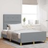 Rám postele s čelo Světle šedá 120 x 190 cm textil 3344711